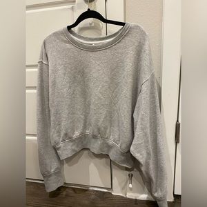 Victoria sport semi cropped relaxed bat wing sleeve sweatshirt